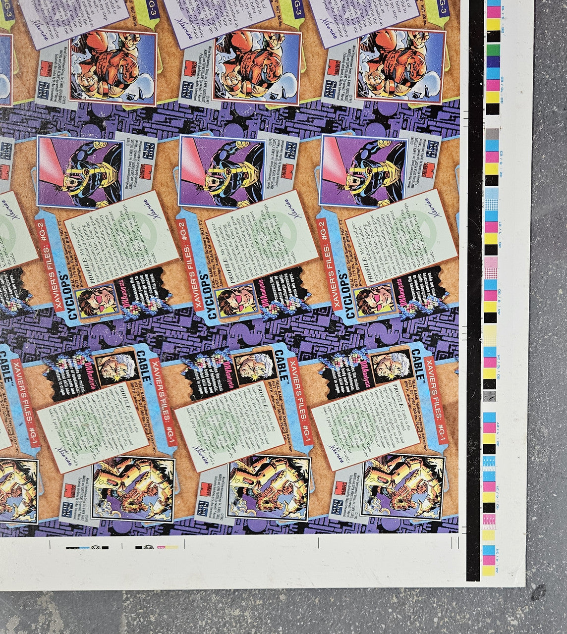 1993 Skybox X-Men Series 2 Uncut Sheet No Foil