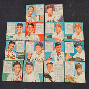 1952 Redman Baseball Cards No Tabs (Lot Of 14) Low Grade
