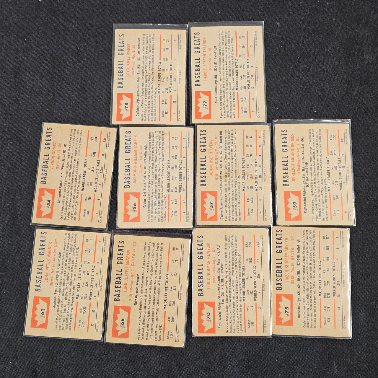 1960 Fleer Baseball Cards (Lot Of 42) Low Grade