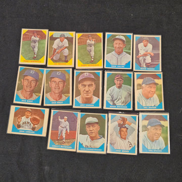 1960 Fleer Baseball Cards (Lot Of 42) Low Grade