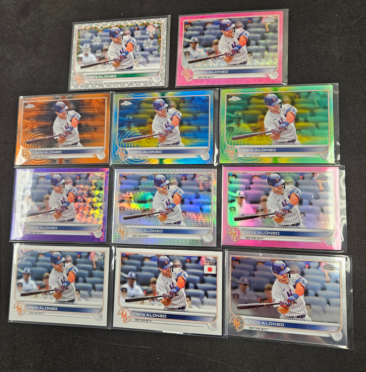 2022 Topps Chrome Sonic Logofractor Pete Alonso Rainbow Lot Of 11