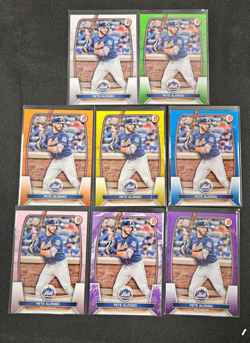 2023 Bowman Pete Alonso #78 Rainbow Lot Of 8