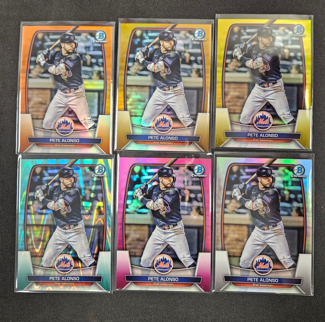 2023 Bowman Chrome Pete Alonso Rainbow Lot Of 6