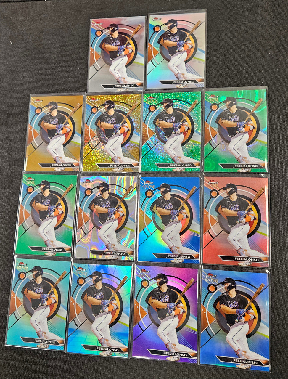 2023 Topps Finest Pete Alonso Rainbow Lot Of 14