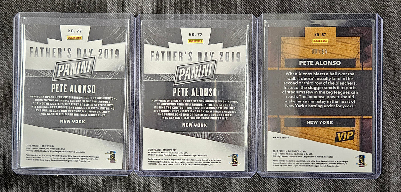 2019 The National VIP/ Fathers Day Pete Alonso Rainbow Lot of 3