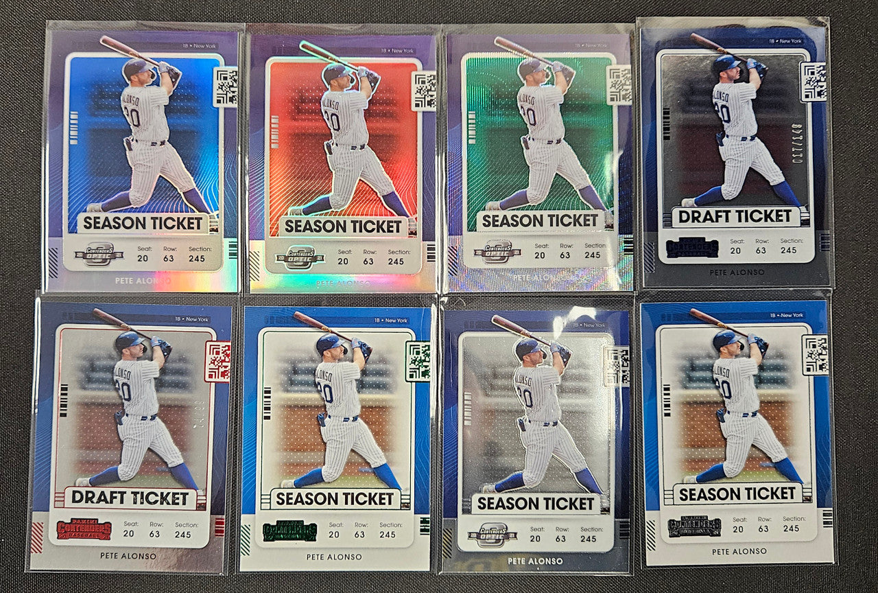 2021 Panini Contenders Pete Alonso Rainbow Lot Of 8