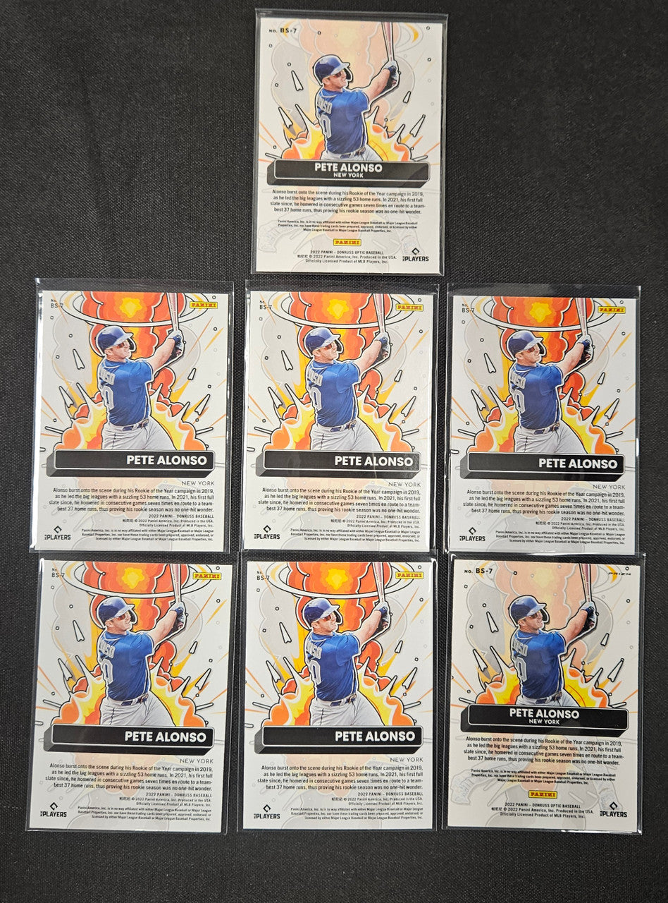 2022 Donruss/Optic Pete Alonso Rainbow Lot Of 7