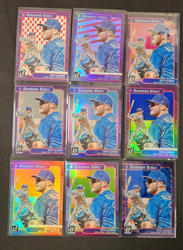 2021 Panini Donruss/Optic Pete Alonso Rainbow Lot Of 9