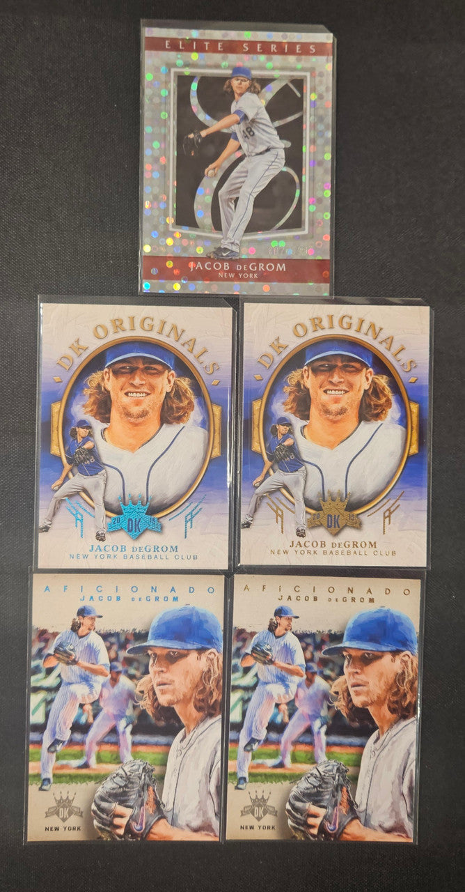 2015-2016 Diamond Kings/Donruss Jacob DeGrom Rainbow Lot Of 5
