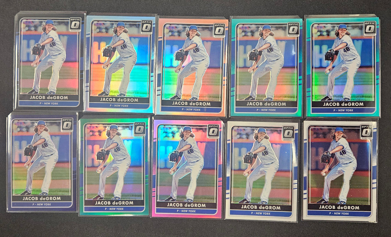 2016 Donruss Optic Jacob DeGrom Rainbow Lot Of 10
