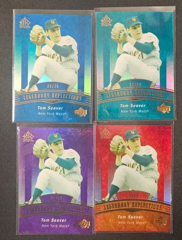 2005 Upper Deck Reflections Tom Seaver Rainbow Lot Of 4