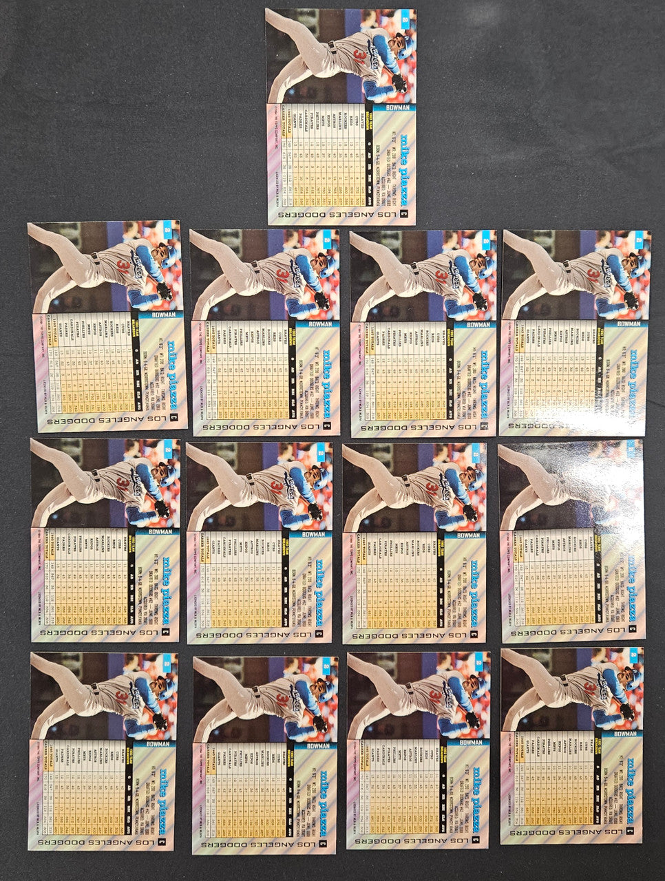 1994 Bowman Preview Mike Piazza Rainbow Lot Of 13