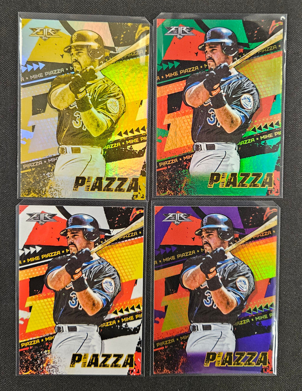 2022 Topps Fire Mike Piazza Rainbow Lot Of 4