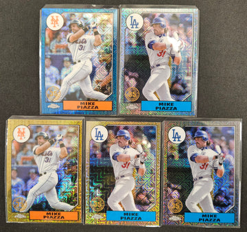 2022 Topps Chrome Silver Pack Mike Piazza Rainbow Lot Of 5