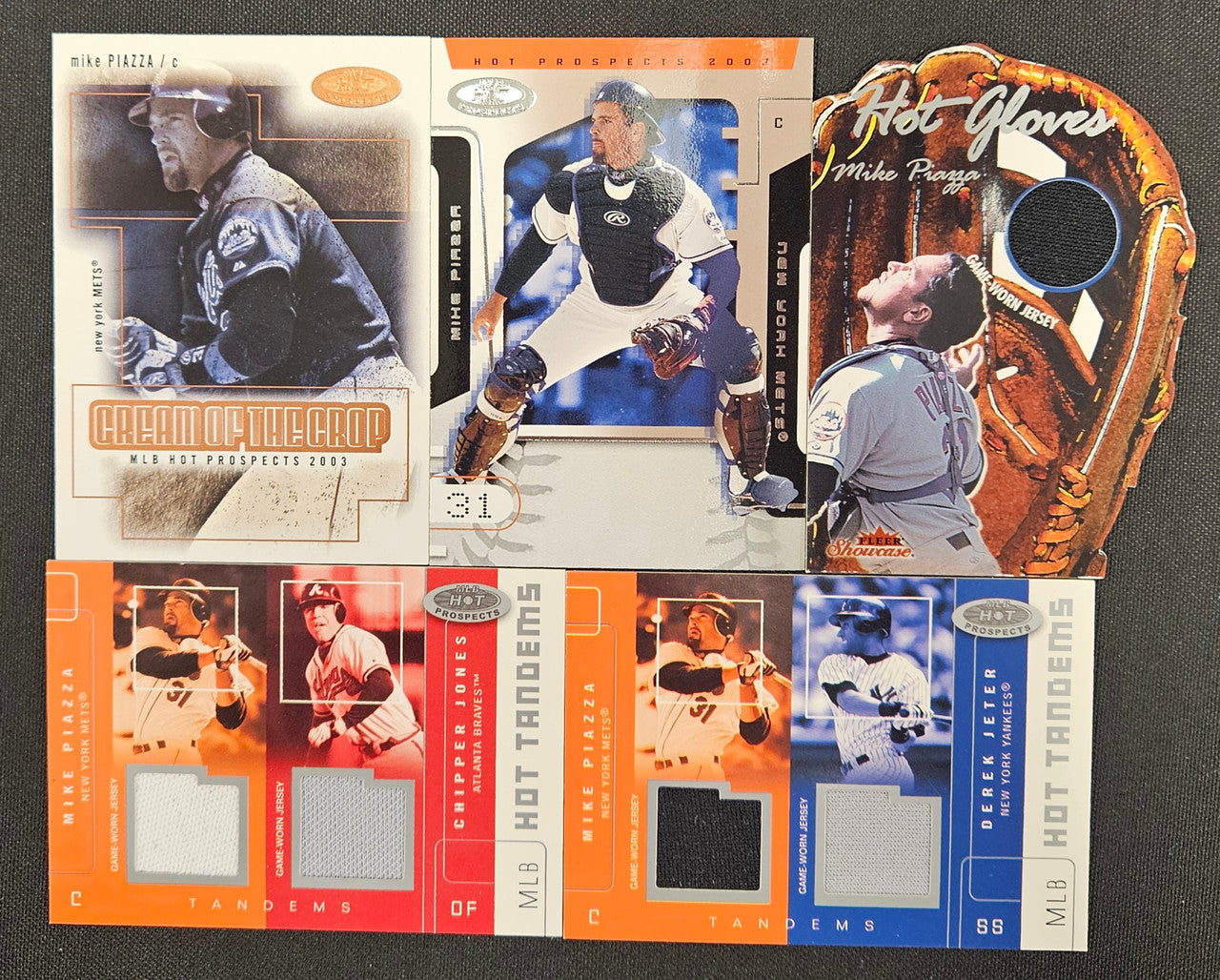 2003 Fleer Hot Prospects/Showcase Mike Piazza Lot Of 5