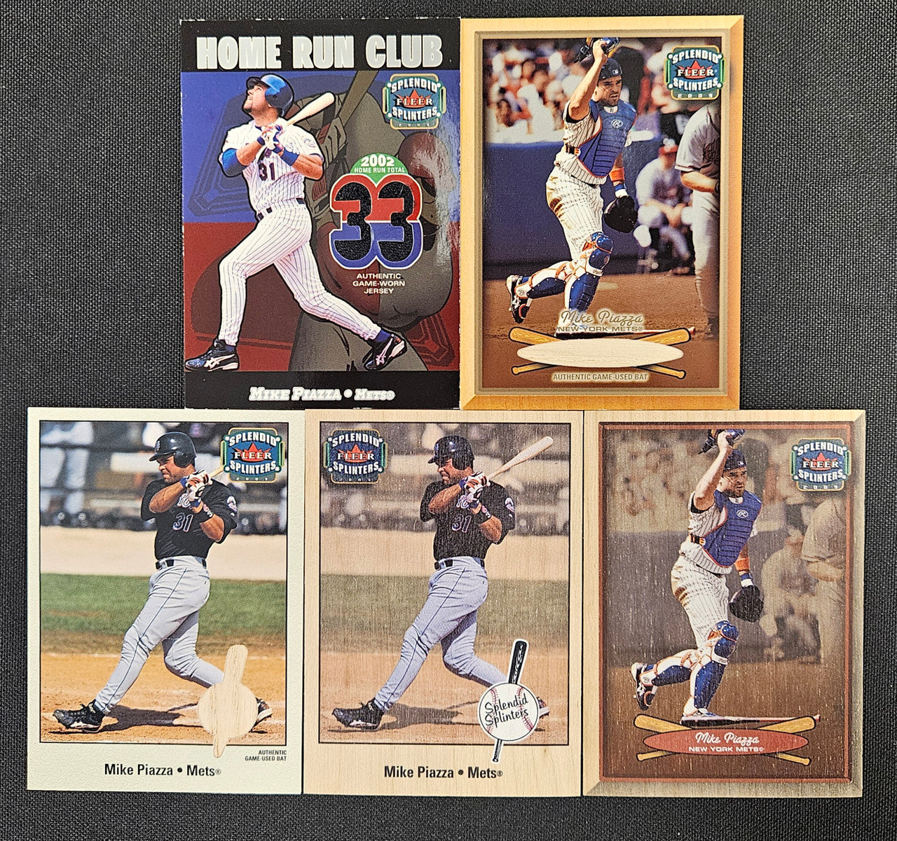 2003 Fleer Splendid Splinters Mike Piazza Lot Of 5