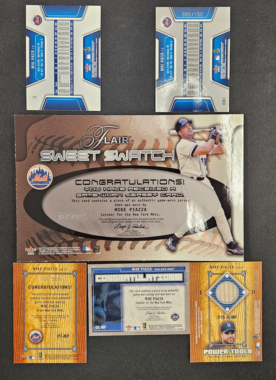 2002-03 Fleer Flair Mike Piazza Lot Of 6