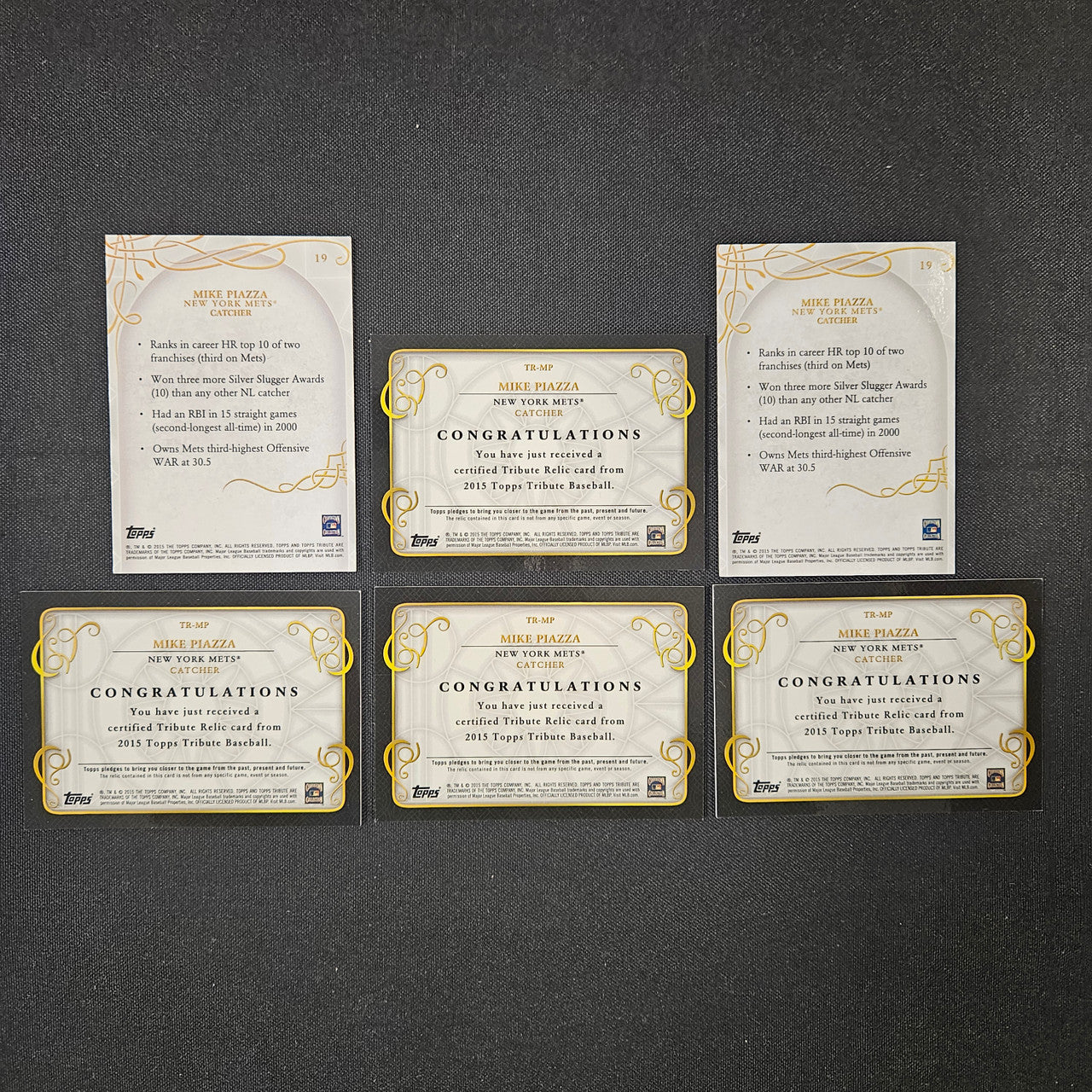 2015 Topps Tribute Mike Piazza Lot Of 6