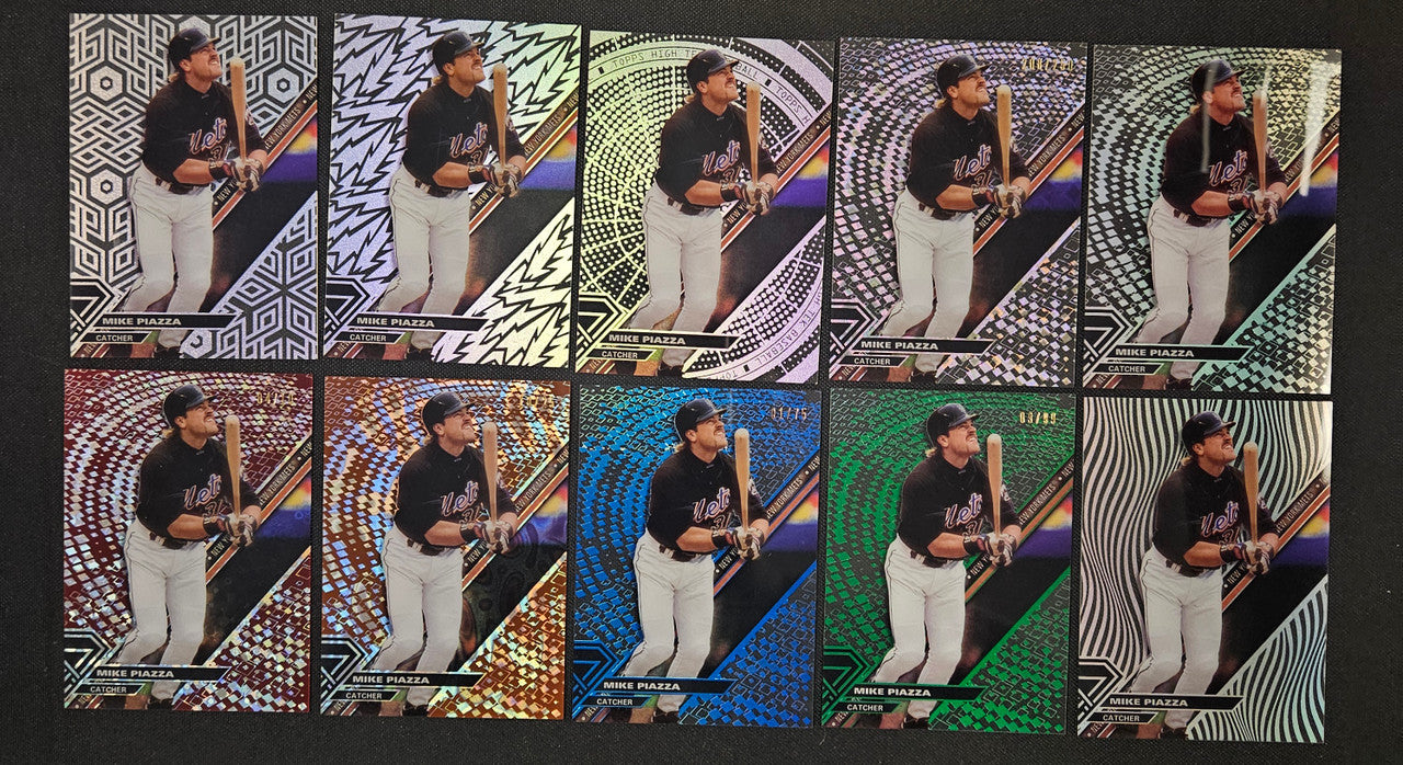 2017 Topps High Tek Mike Piazza Rainbow Lot Of 10