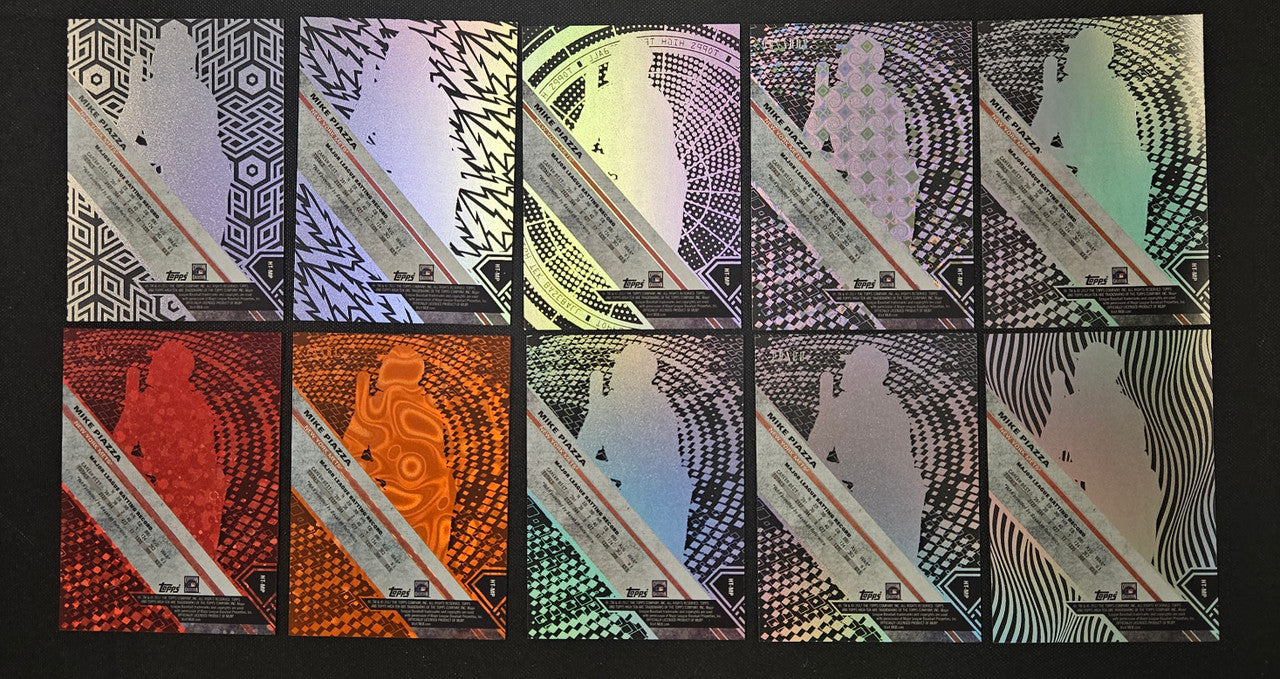 2017 Topps High Tek Mike Piazza Rainbow Lot Of 10