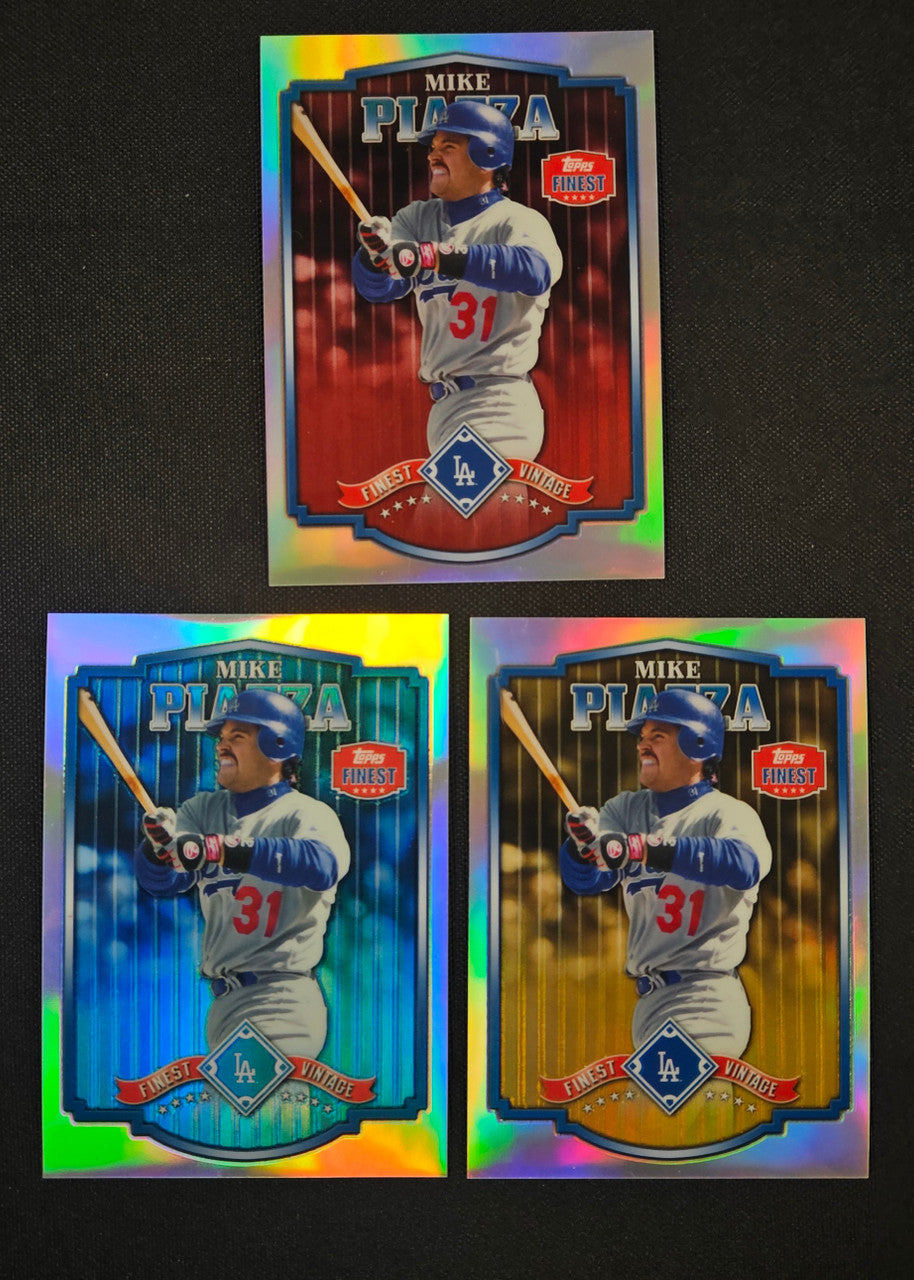 2014 Topps Finest Mike Piazza Lot Of 3