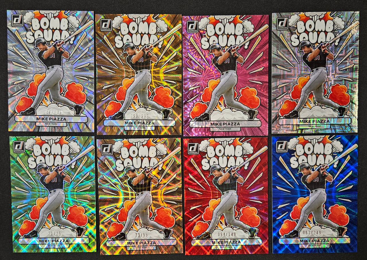 2023 Panini Donruss Mike Piazza Rainbow Lot Of 8