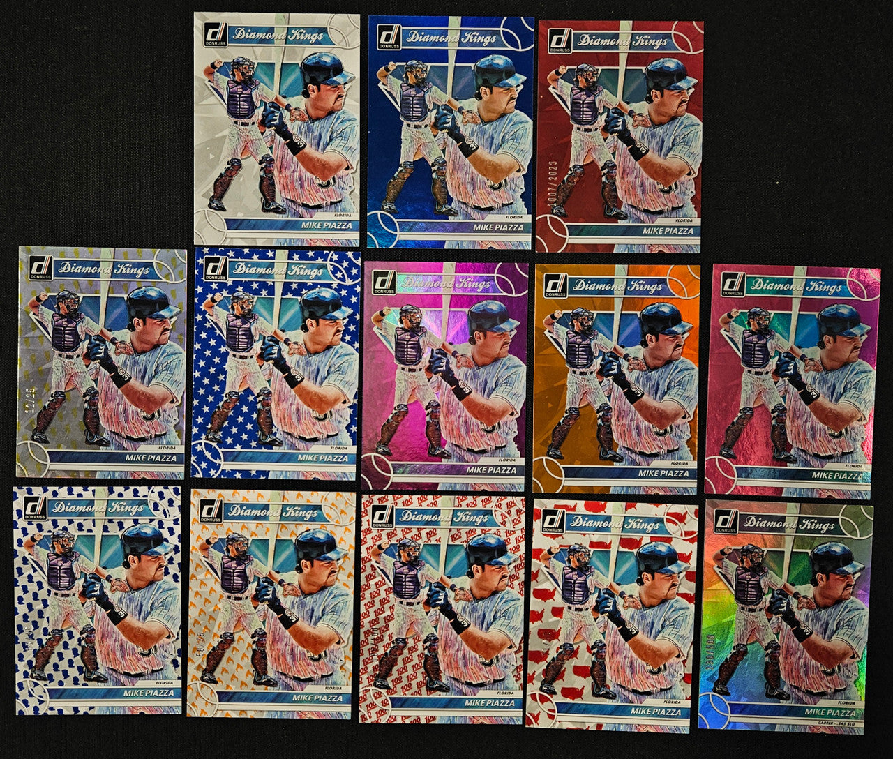 2023 Panini Donruss Mike Piazza Rainbow Lot Of 13