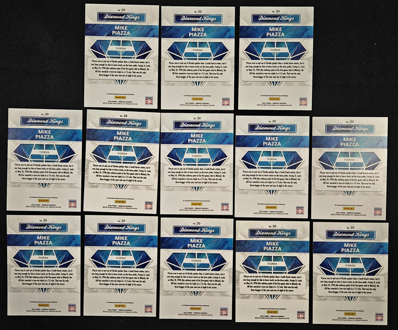 2023 Panini Donruss Mike Piazza Rainbow Lot Of 13