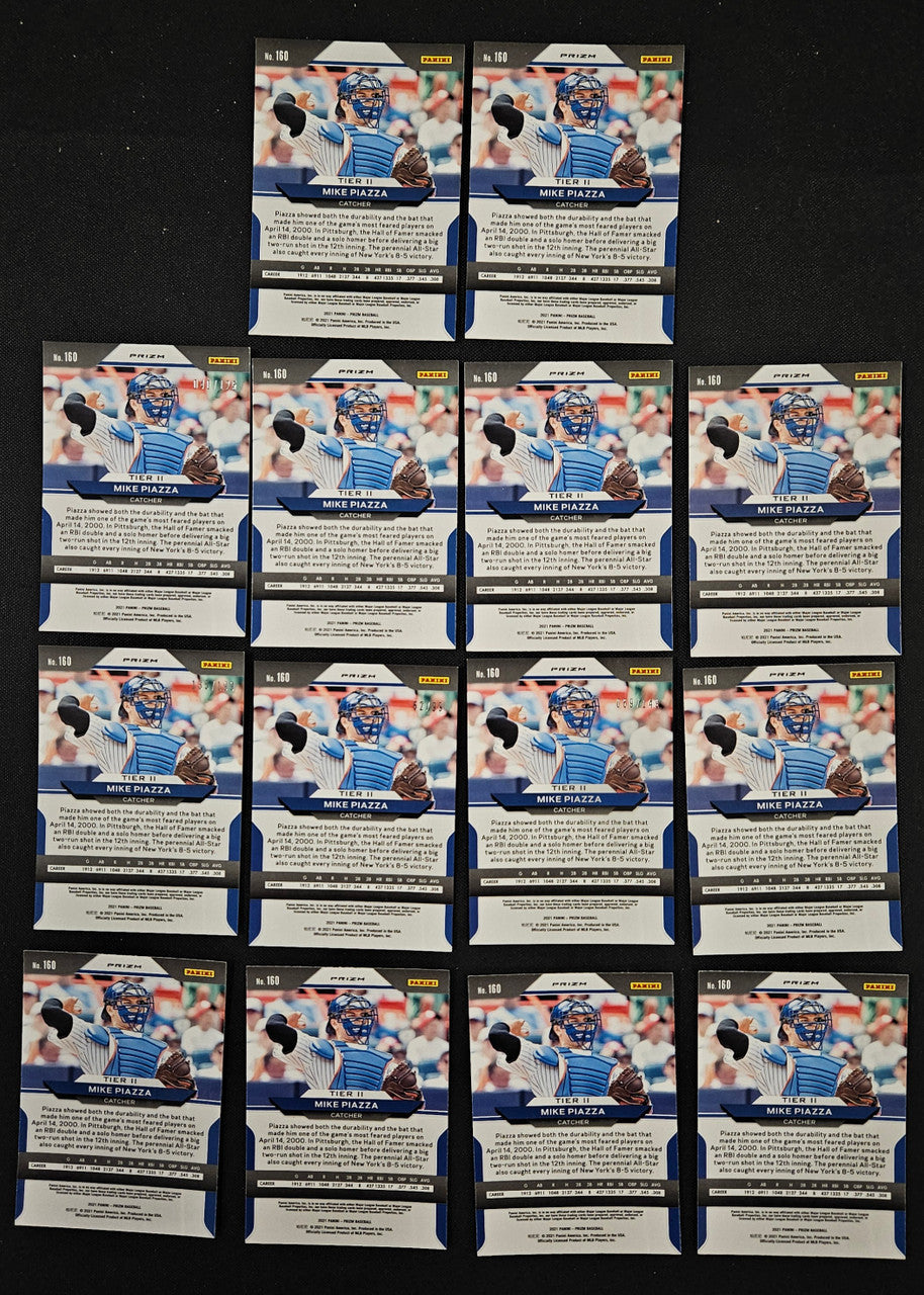 2021 Panini Prizm Mike Piazza Rainbow Lot Of 14