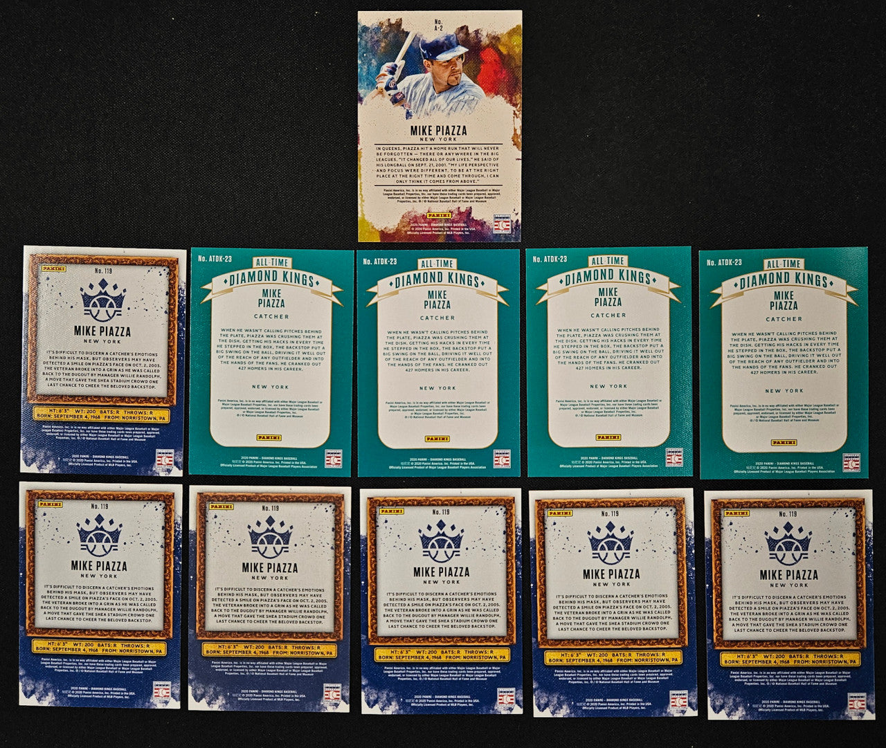 2020 Diamond Kings Mike Piazza Lot Of 11