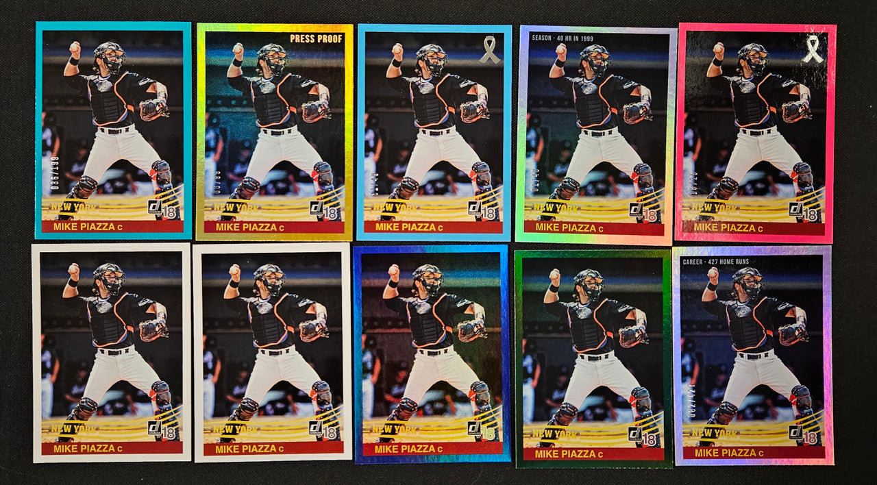2018 Panini Donruss Mike Piazza Lot Of 10