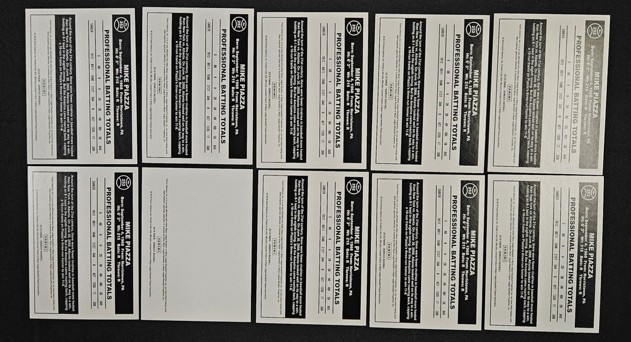 2018 Panini Donruss Mike Piazza Lot Of 10