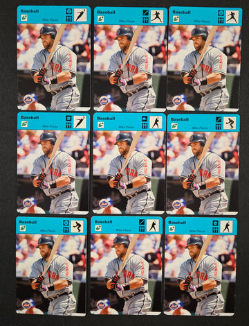 2004 Donruss Playoff Sportscaster Mike Piazza Teal Lot Of 9