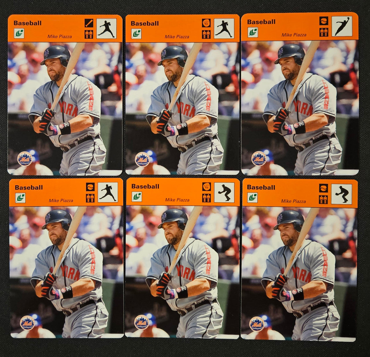2004 Donruss Playoff Sportscaster Mike Piazza Orange Lot Of 6