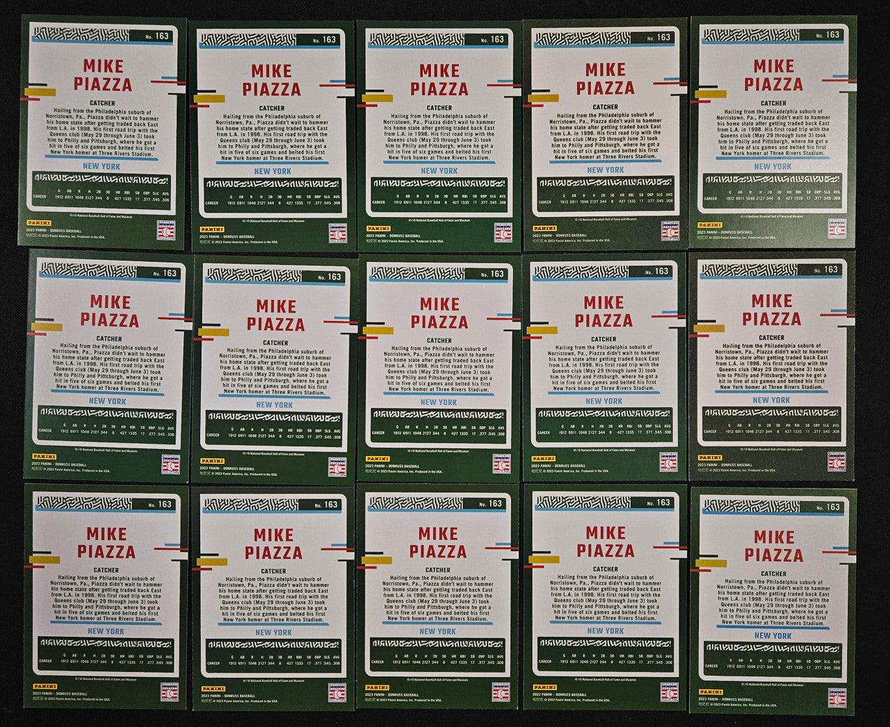 2023 Panini Donruss Mike Piazza Lot Of 15