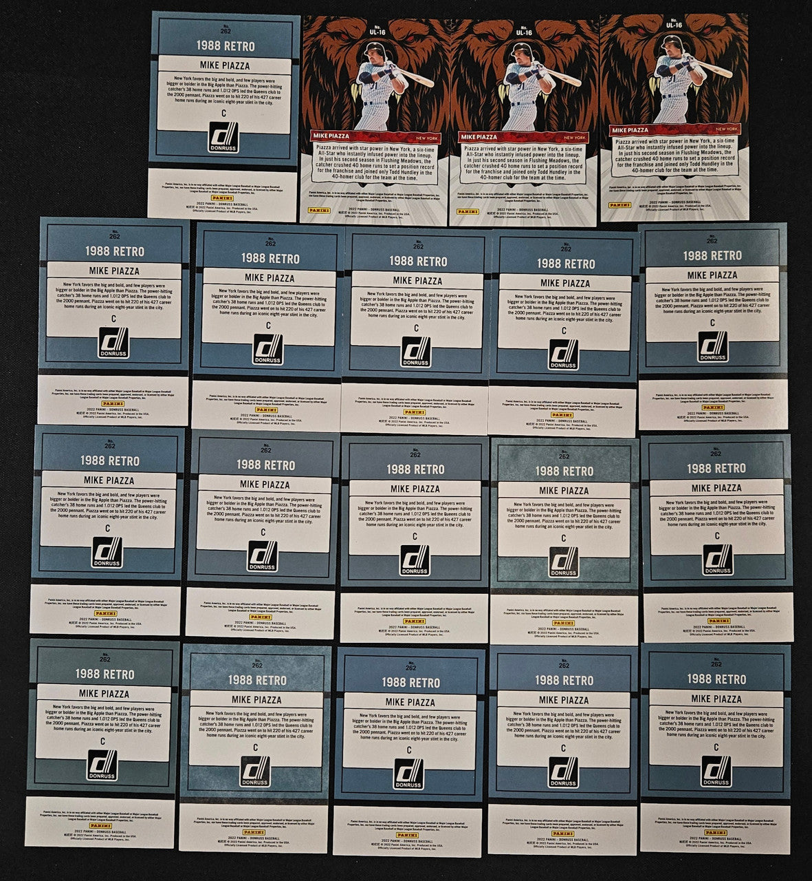 2022 Panini Donruss Mike Piazza Lot of 19