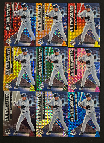 2021 Panini Mosaic Mike Piazza All-Time Greats Rainbow Lot Of 9