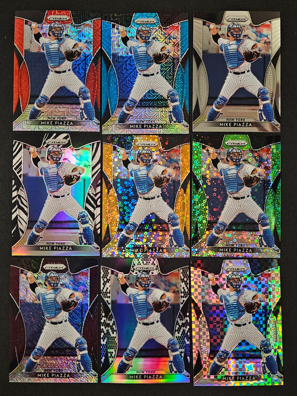 2019 Panini Prizm Mike Piazza Rainbow Lot Of 9