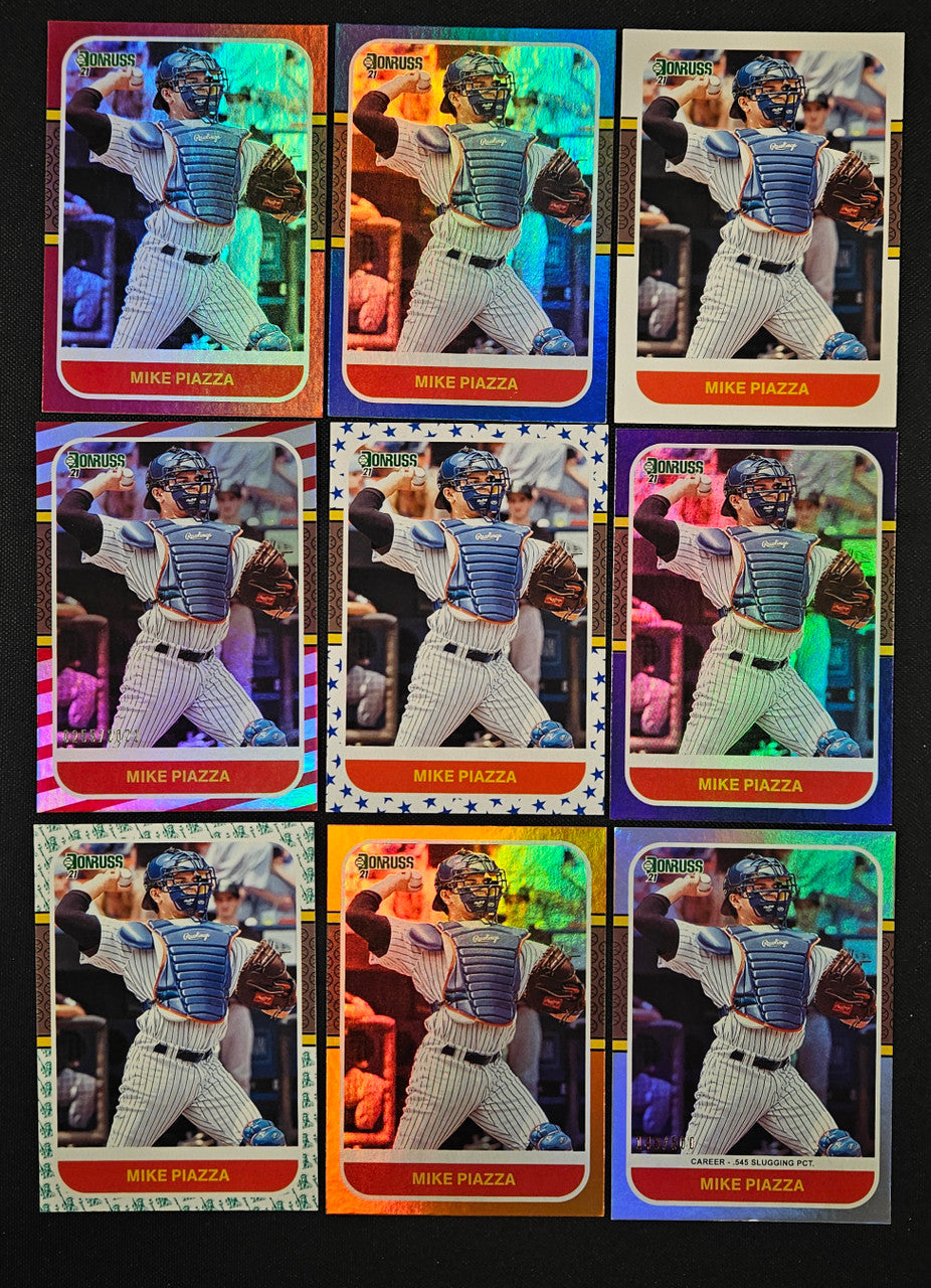 2021 Panini Donruss Mike Piazza Lot Of 9