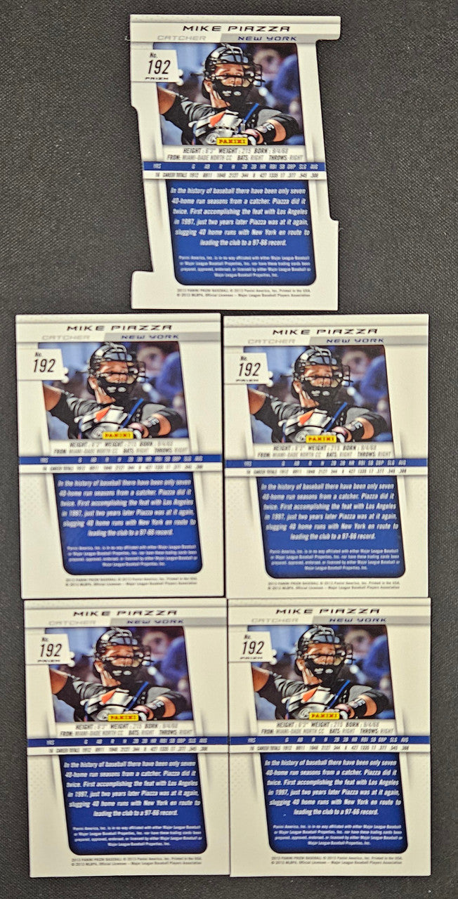 2013 Panini Prizm Mike Piazza Rainbow Lot Of 5