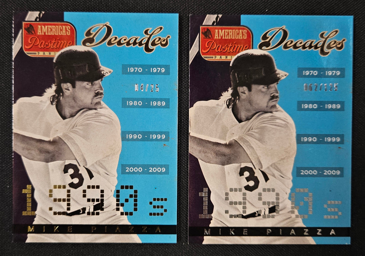 2013 Panini America's Pastime Mike Piazza Decades Lot Of 2