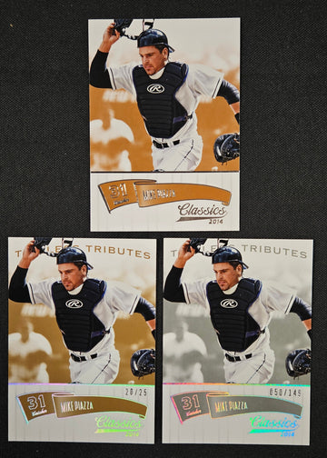 2014 Panini Classics Mike Piazza Lot Of 3