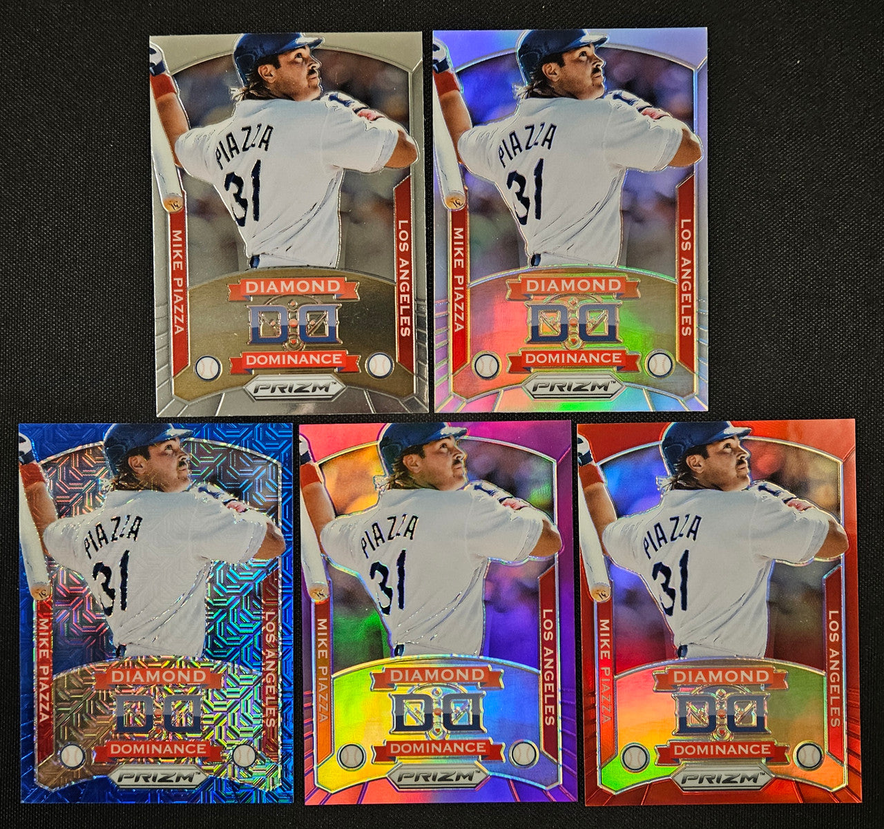2014 Panini Prizm Mike Piazza Diamond Dominance Lot Of 5