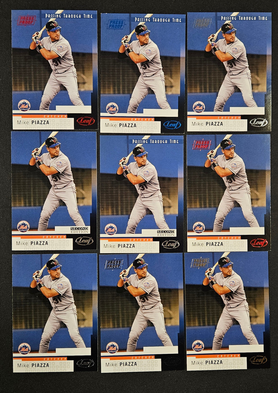 2004 Leaf Mike Piazza Lot Of 9