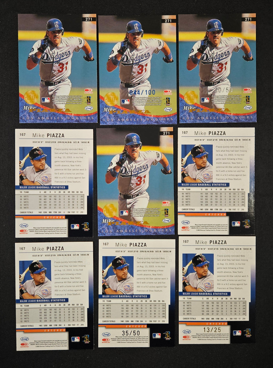 2004 Leaf Mike Piazza Lot Of 9