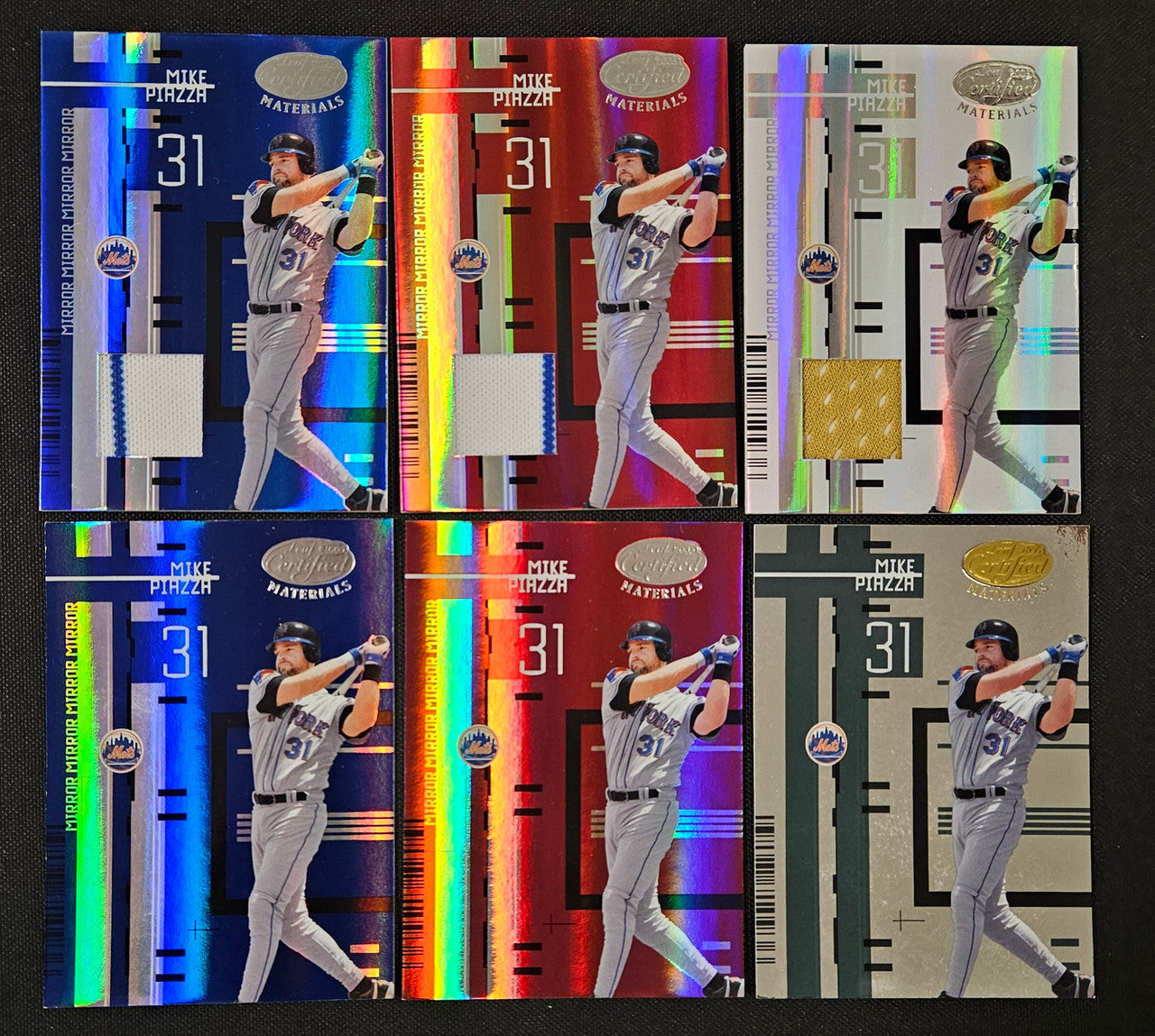 2005 Leaf Certified Materials Mike Piazza Lot Of 6