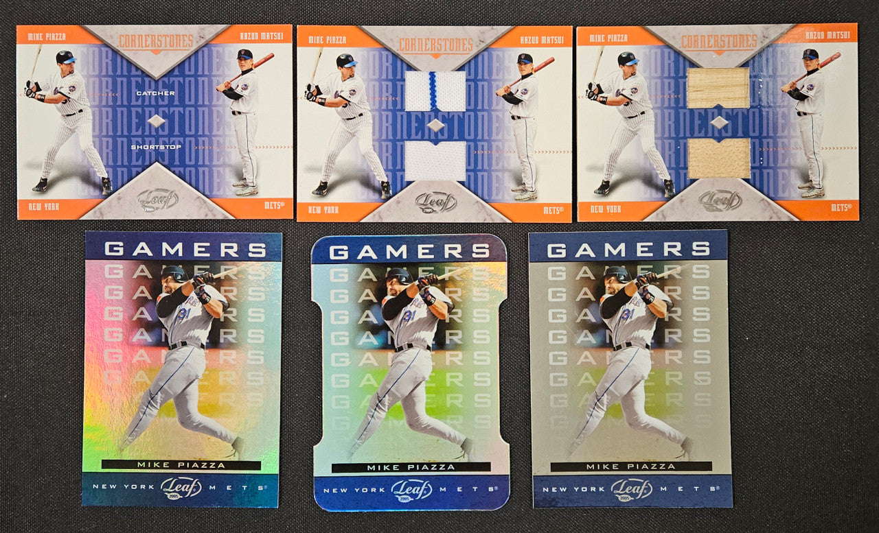 2005 Leaf Mike Piazza/Kazuo Matsui Lot Of 6