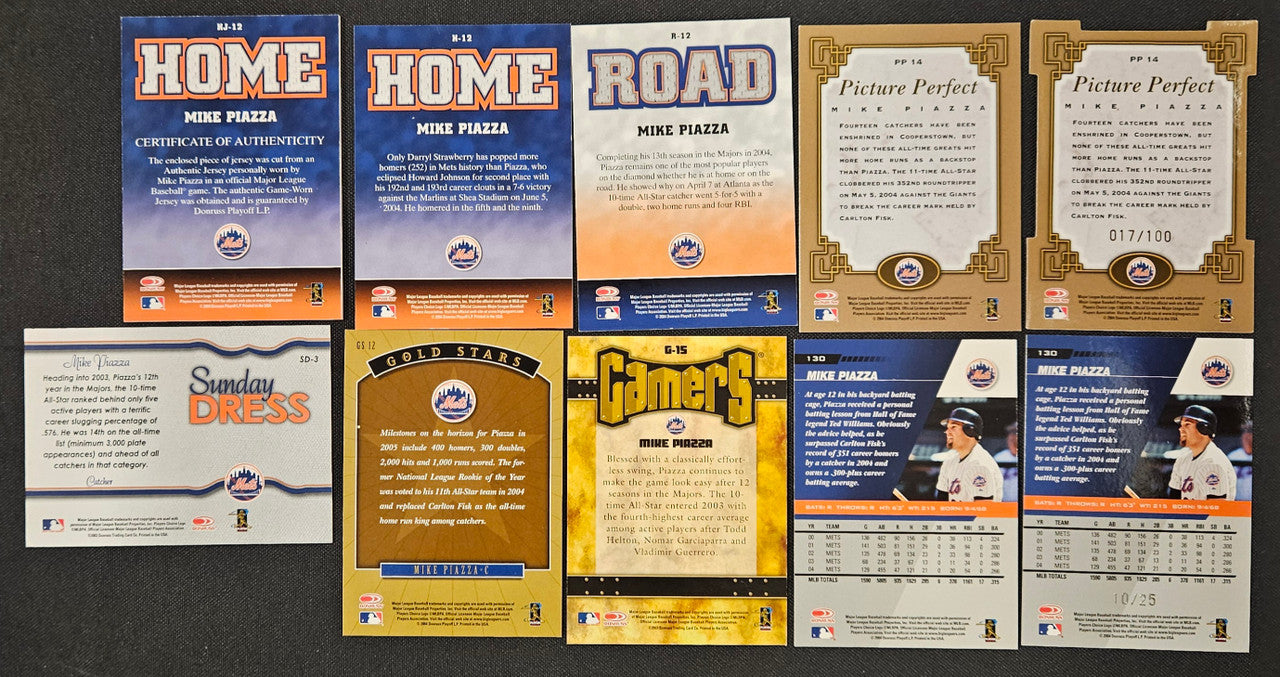 2004-05 Leaf Mike Piazza Lot Of 10
