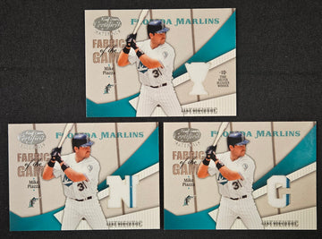 2004 Leaf Certified Mike Piazza Fabric Of The Game Lot Of 3