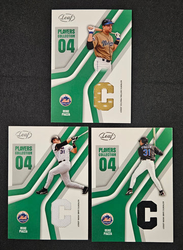 2004 Donruss Playoff Players Collection Mike Piazza Lot Of 3